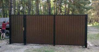 Купить распашные ворота из профнастила Петропавловск-Камчатский, цена от 2802 руб.